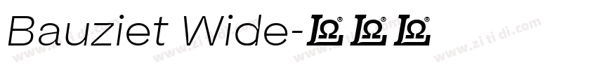 Bauziet Wide字体转换